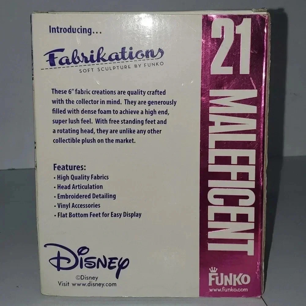 FUNKO Soft Sculpture FABRIKATIONS Disney MALEFICENT #21 Plush 6" Figure NWT - Picture 3 of 6